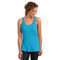 District Made  Ladies' Solid Gathered Racerback Tank Top